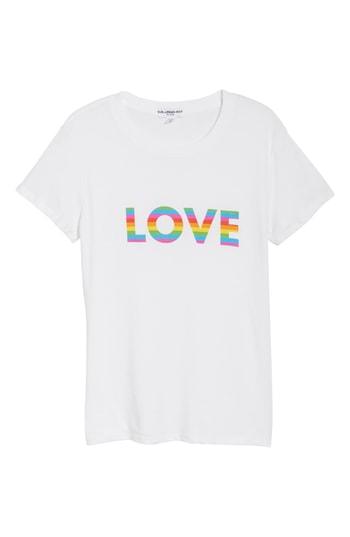 Women's Sub Urban Riot Rainbow Love Tee - White