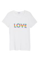 Women's Sub Urban Riot Rainbow Love Tee - White