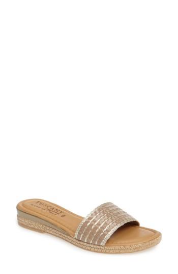 Women's Tuscany By Easy Street Vanna Slide Sandal .5 M - Beige