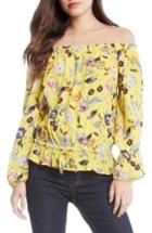 Women's Karen Kane Lemonade Floral Blouson Top - Yellow