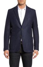 Men's Flynt Stripe Jersey Knit Sport Coat L - Blue