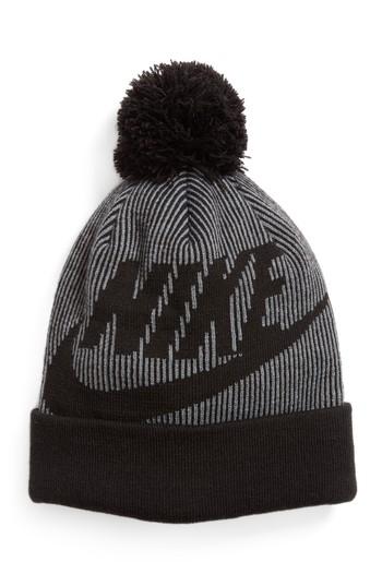 Women's Nike Sportswear Beanie With Removable Pom - Black