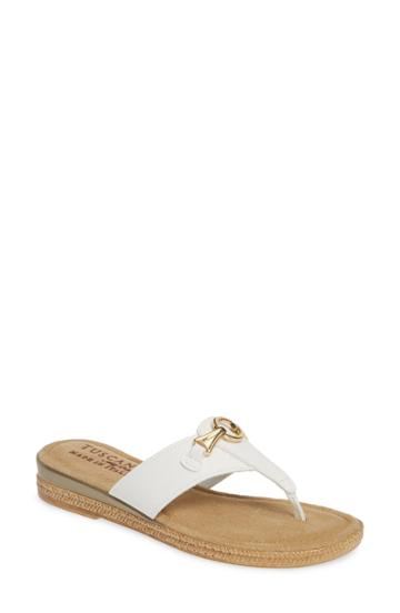 Women's Tuscany By Easy Street Farah Flip Flop N - White