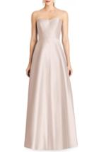 Women's Alfred Sung Off The Shoulder Sateen Gown