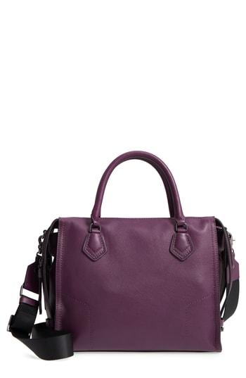 Botkier Moto Leather Top Handle Satchel - Purple