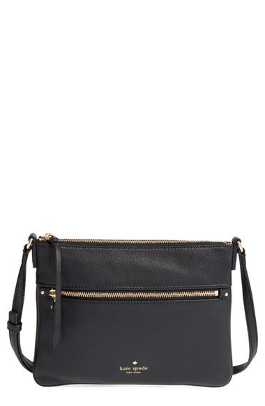 Kate Spade New York 'cobble Hill - Gabriele' Pebbled Leather Crossbody Bag - Black