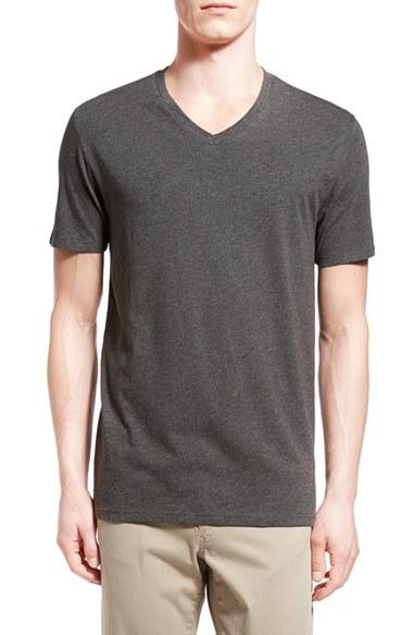 Men's Vince Pima Cotton V-neck T-shirt - Grey
