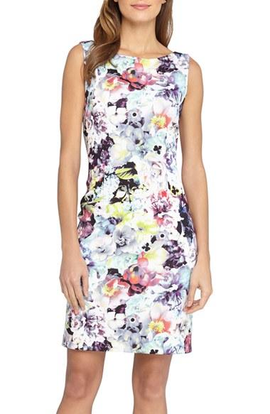 Women's Tahari Floral Scuba Sheath Dress