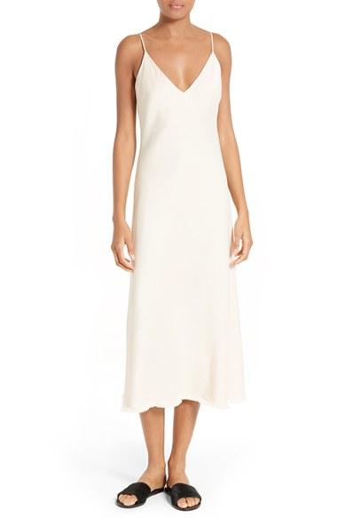 Women's Frame Satin Slipdress - Beige