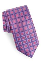 Men's Nordstrom Men's Shop Sublime Squares Geometric Silk Tie, Size - Pink