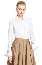 Women's Michael Kors Stretch Cotton Poplin Shirt - White