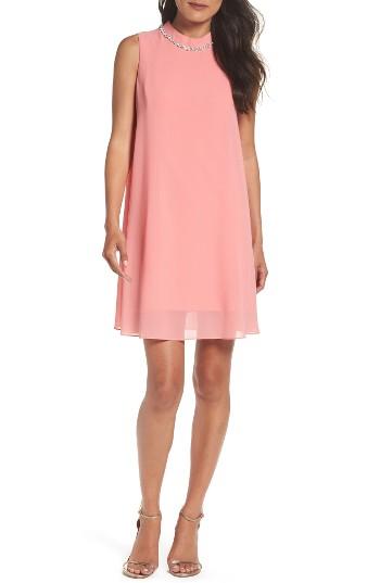 Women's Eliza J Embellished Shift Dress - Black