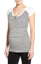 Women's Lab40 'toni' Stripe Maternity/nursing Top