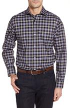 Men's Tailorbyrd Calhoun Regular Fit Check Sport Shirt, Size - Purple