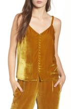 Women's Madewell Velvet Button Camisole - Yellow