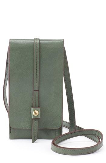 Hobo Token Smartphone Leather Crossbody Bag - Green