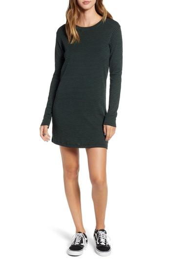 Women's Obey Kenwood Stripe Cotton Blend Dress - Black