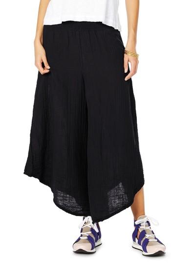 Women's Michael Stars Wide Leg Gauze Pants - Black