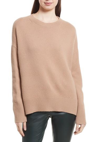 Women's Theory Karenia R Cashmere Sweater, Size - Brown