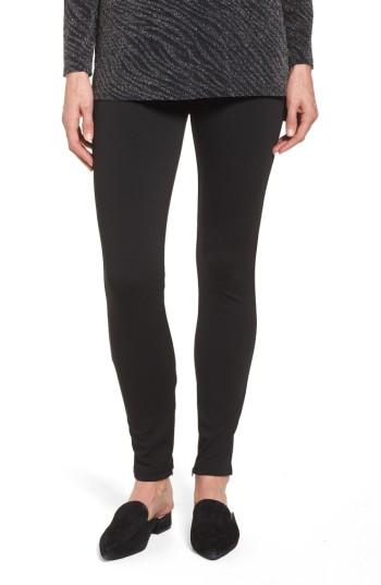 Women's Chaus Zip Ankle Ponte Knit Leggings - Black