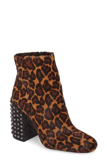 Women's Jessica Simpson Genuine Calf Hair Wexton Bootie M - Brown