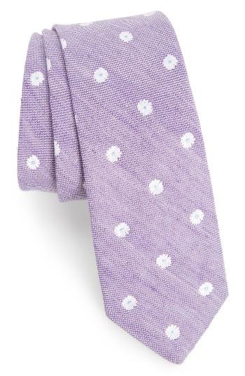 Men's Nordstrom Men's Shop Hogard Floral Linen & Silk Skinny Tie