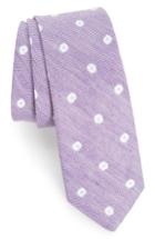 Men's Nordstrom Men's Shop Hogard Floral Linen & Silk Skinny Tie