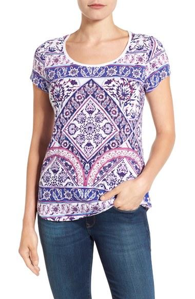 Women's Lucky Brand Placed Print Tee