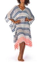 Women's Echo Mambo Stripe Cover-up Caftan, Size - White