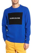 Men's Calvin Klein Jeans Logo Wool Sweater - Blue
