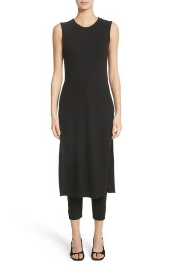 Women's Rosetta Getty Cotton Split Hem Tunic - Black