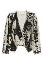 Women's Cupcakes And Cashmere Bellwood Sequin Drape Front Jacket, Size - Beige