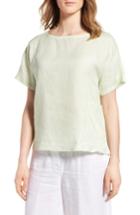 Women's Eileen Fisher Organic Linen Top, Size - Green