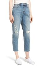 Women's Vigoss Distressed Crop Mom Jeans - Blue