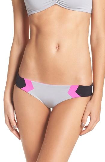 Women's L Space Baracuda Reversible Classic Hipster Bikini Bottoms - Grey