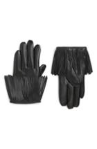 Women's Accessory Collective Fringe Faux Leather Gloves