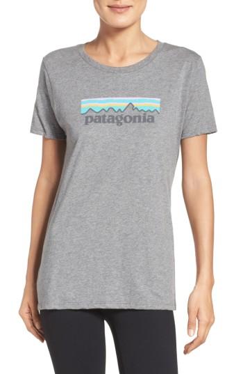 Women's Patagonia P-6 Organic Cotton Tee - Grey