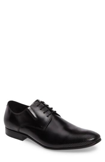 Men's Kenneth Cole New York Mixed Media Cap Toe Derby .5 M - Black