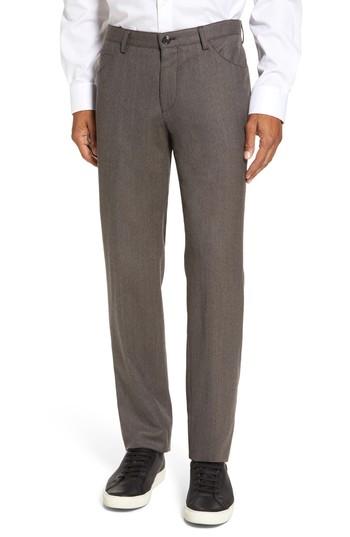 Men's Boss Gaetano Fit Wool Trousers, Size 32r - Beige
