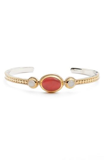 Women's Anna Beck Guava Quartz & Moonstone Cuff Bracelet