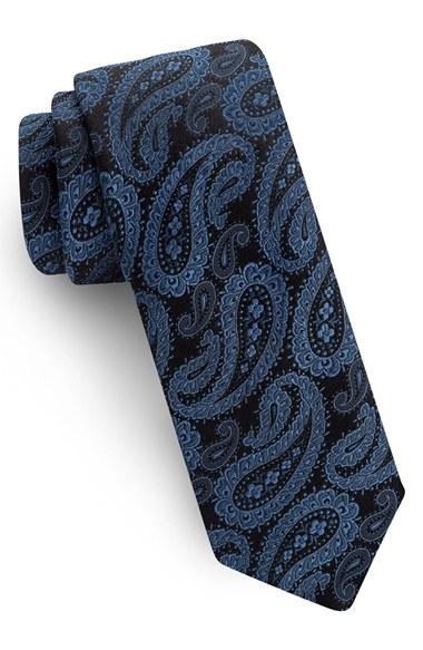 Men's Ted Baker London Midnight Paisley Silk Tie, Size - Blue
