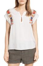 Women's Thml Embroidered Shoulder Top - Ivory