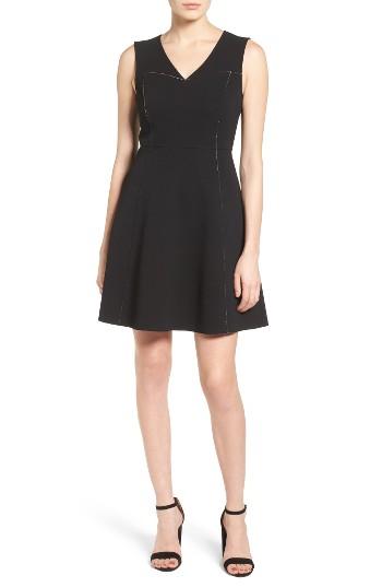 Women's Halogen Raw Edge Fit & Flare Dress