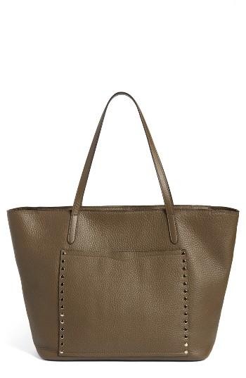 Rebecca Minkoff Unlined Front Pocket Leather Tote - Green