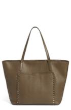 Rebecca Minkoff Unlined Front Pocket Leather Tote - Green