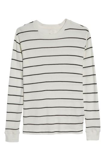Men's Rvca Neutral Stripe Thermal T-shirt, Size - White