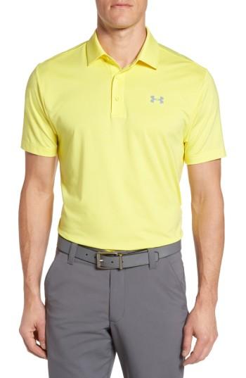 Men's Under Armour 'playoff' Loose Fit Short Sleeve Polo, Size - Yellow