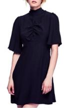 Women's Free People Be My Baby Ruched Front Elbow Sleeve Dress - Black