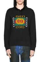 Men's Gucci Logo Hoodie - Black