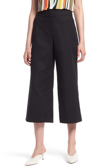 Women's Halogen Wide Leg Crop Pants (similar To 14w) - Black